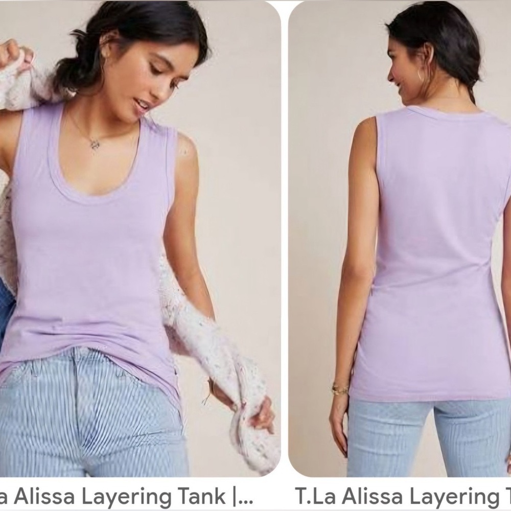 SOLD — NWT Anthropologie T.LA Alissa Layering Lavender Tank Top